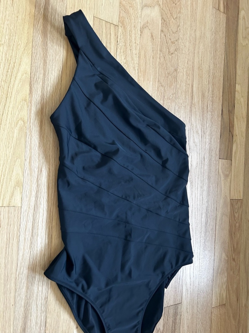 SUMMERSALT sidestroke one shoulder one piece swimsuit black sea urchin size 10 - Picture 7 of 13